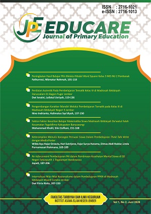 					View Vol. 1 No. 2 (2020): EDUCARE: Journal of Primary Education
				